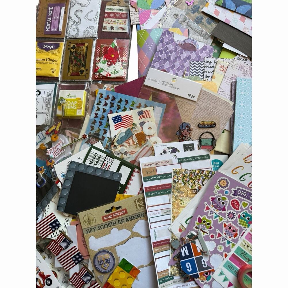 Mixed Scrapbook Sticker Ephemera Lot Junk Journal Planner Craft Paper Supplies - Picture 16 of 16